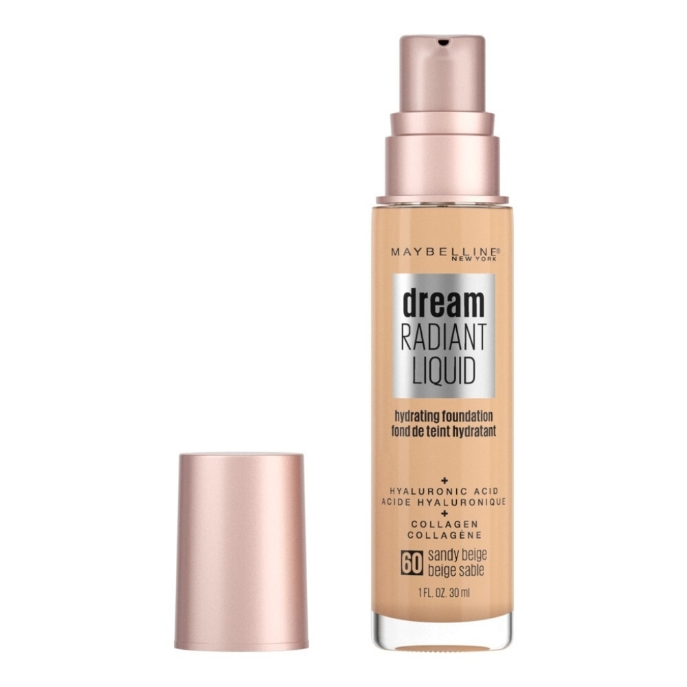 Maybelline Dream Radiant Liquid Foundation Makeup, 60 Sandy Beige